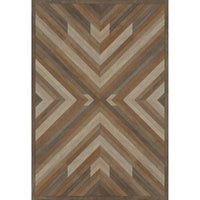 brown faux wood lay flat vinyl rug