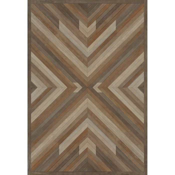 brown faux wood lay flat vinyl rug