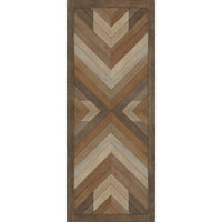 brown faux wood lay flat vinyl rug