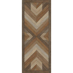 brown faux wood lay flat vinyl rug