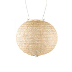 lantern pearl wave round hanging light solar