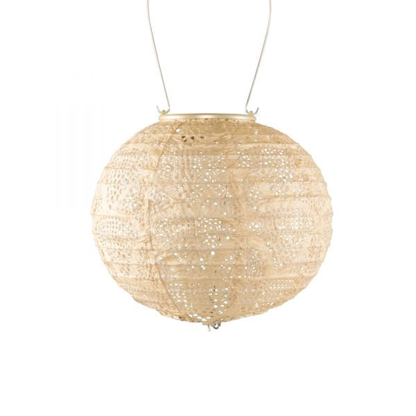lantern pearl wave round hanging light solar