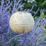 lantern pearl wave round hanging light solar