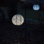 lantern pearl wave round hanging light solar