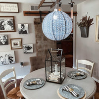 lantern chevron solar hanging light decor