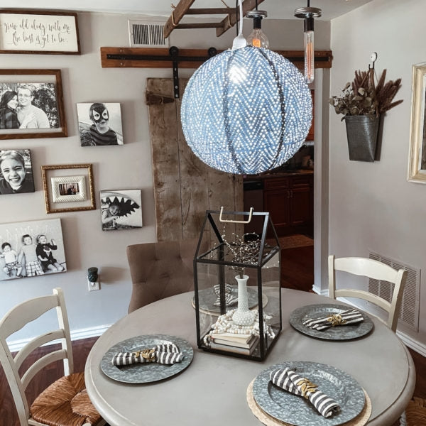 lantern chevron solar hanging light decor