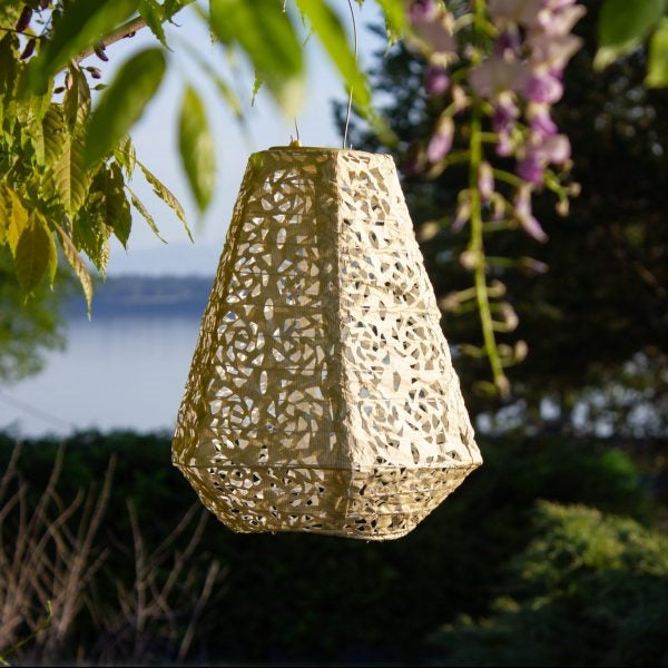 lantern pearl prism hanging light solar