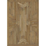 brown faux wood lay flat vinyl rug neutral