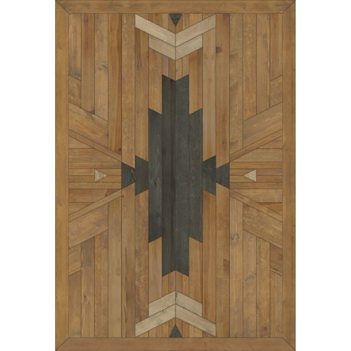 neutral black faux wood lay flat mat