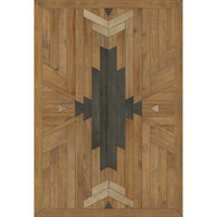 neutral black faux wood lay flat mat
