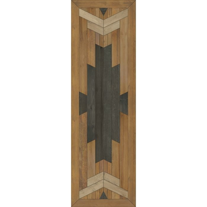 neutral black faux wood lay flat mat