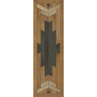 neutral black faux wood lay flat mat