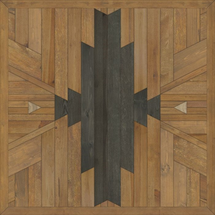 neutral black faux wood lay flat mat