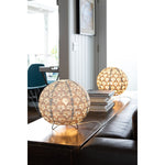 lantern white table light round laser cut geo floral