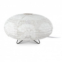 lantern white table light round laser cut geo floral