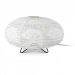 lantern white table light round laser cut geo floral