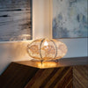 lantern white table light round laser cut geo floral