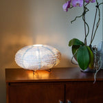 lantern white table light round laser cut geo floral