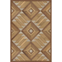 faux wood warm brown vinyl floor mat