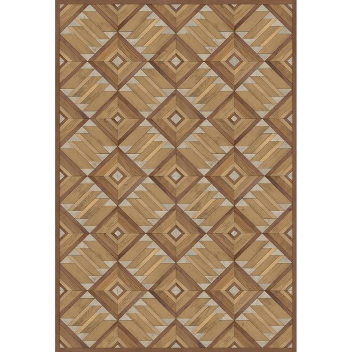 faux wood warm brown vinyl floor mat