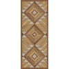 faux wood warm brown vinyl floor mat