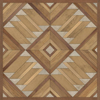 faux wood warm brown vinyl floor mat