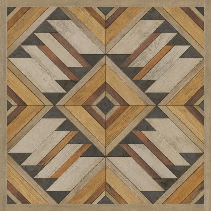 faux wood brown lay flat vinyl mat tri color