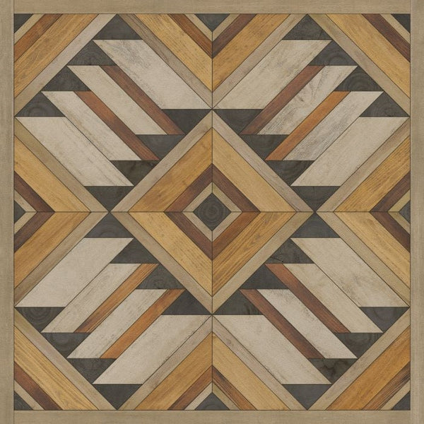faux wood brown lay flat vinyl mat tri color