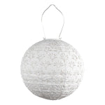 lantern white table light round laser cut geo floral