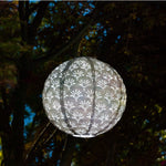 lantern white table light round laser cut geo floral