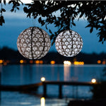 lantern white table light round laser cut geo floral