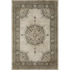 vinyl floorcloth tan neutral medallion