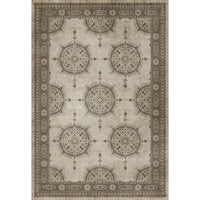 vinyl floorcloth tan neutral medallion