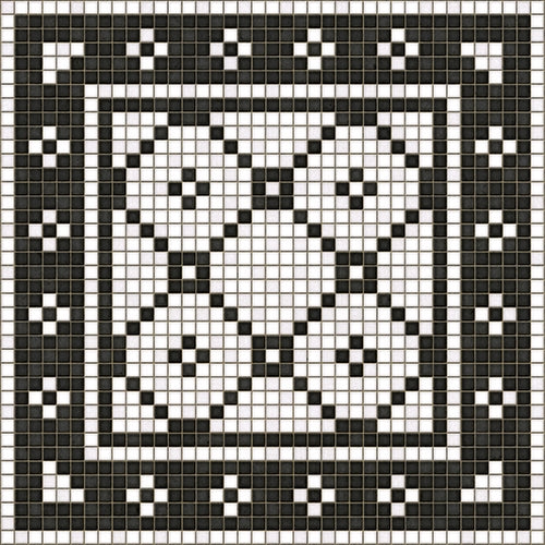 vinyl floor mat black white tile