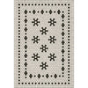 black white mosaic tile lay flat vinyl rug
