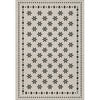 black white mosaic tile lay flat vinyl rug
