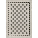 black white mosaic tile lay flat vinyl rug