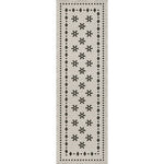 black white mosaic tile lay flat vinyl rug