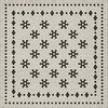black white mosaic tile lay flat vinyl rug