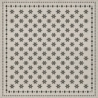 black white mosaic tile lay flat vinyl rug