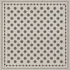 black white mosaic tile lay flat vinyl rug
