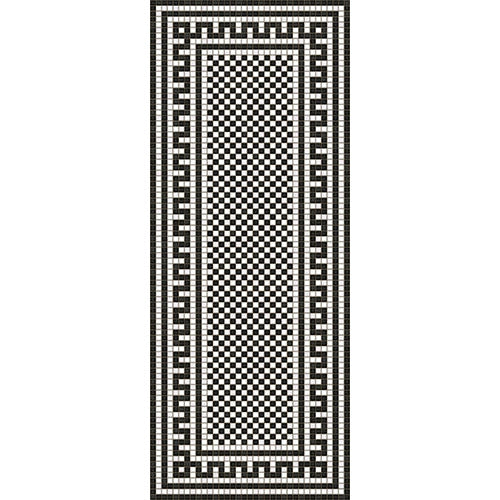 vinyl floor runner black white tile