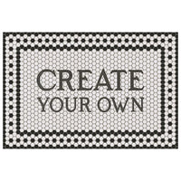 White and black create your own vinyl mat