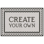 White and black create your own vinyl mat