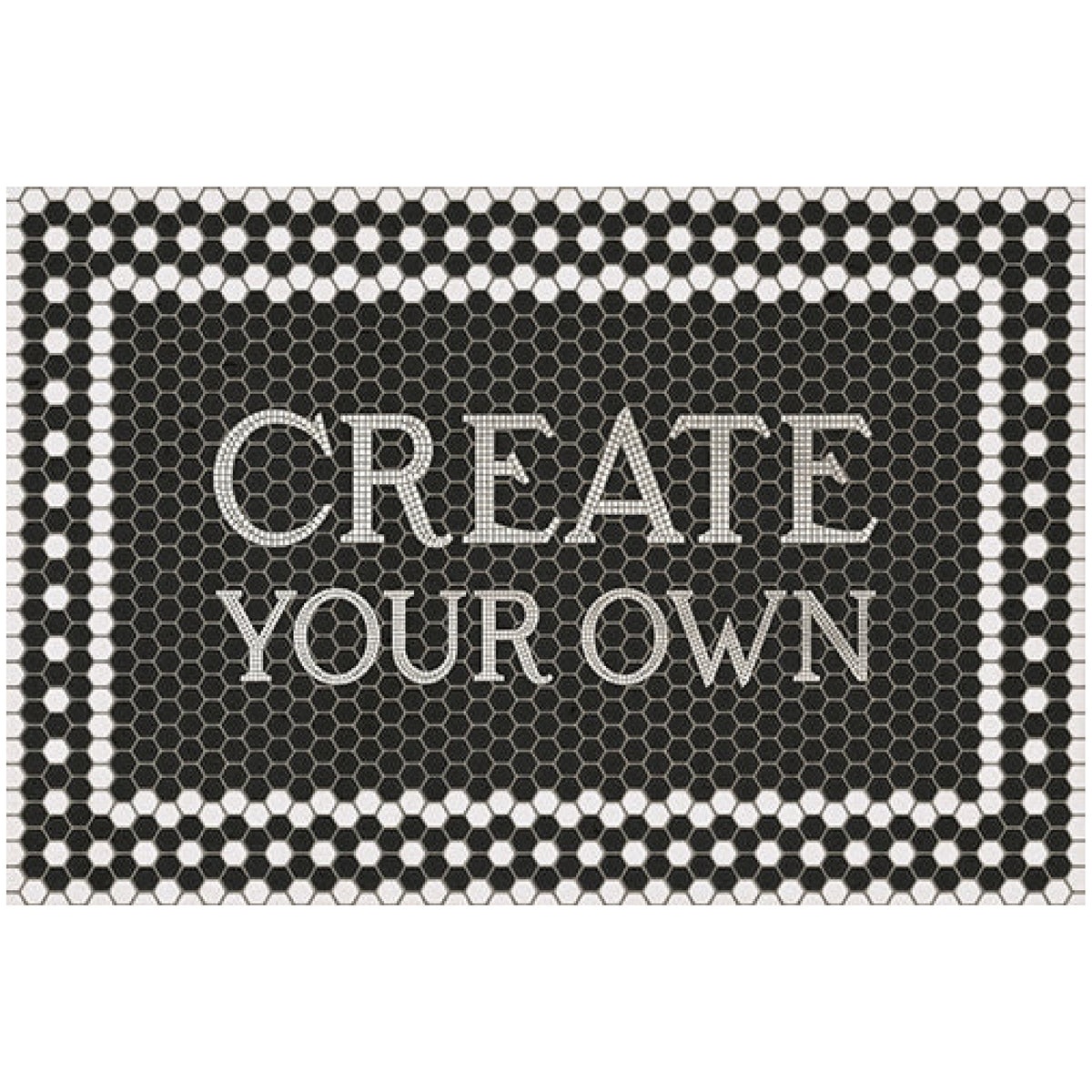 Black and white create your own vinyl mat