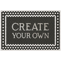 Black and white create your own vinyl mat