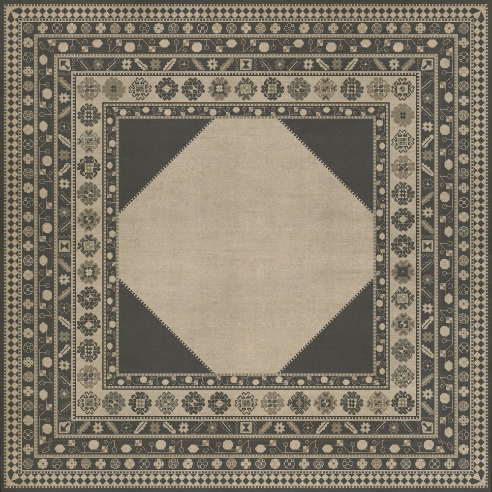 Custom Vinyl Mats - Gray Natural Persian Vinyl Mat – BSEID