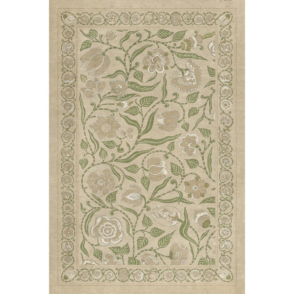 Antique Floral A Chilly Peace floor mat