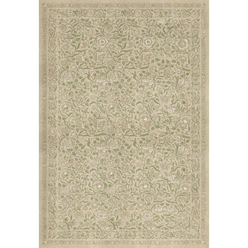 Antique Floral A Chilly Peace floor mat