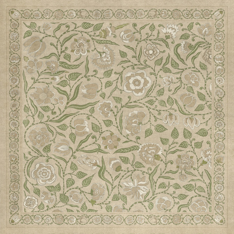 Antique Floral A Chilly Peace floor mat